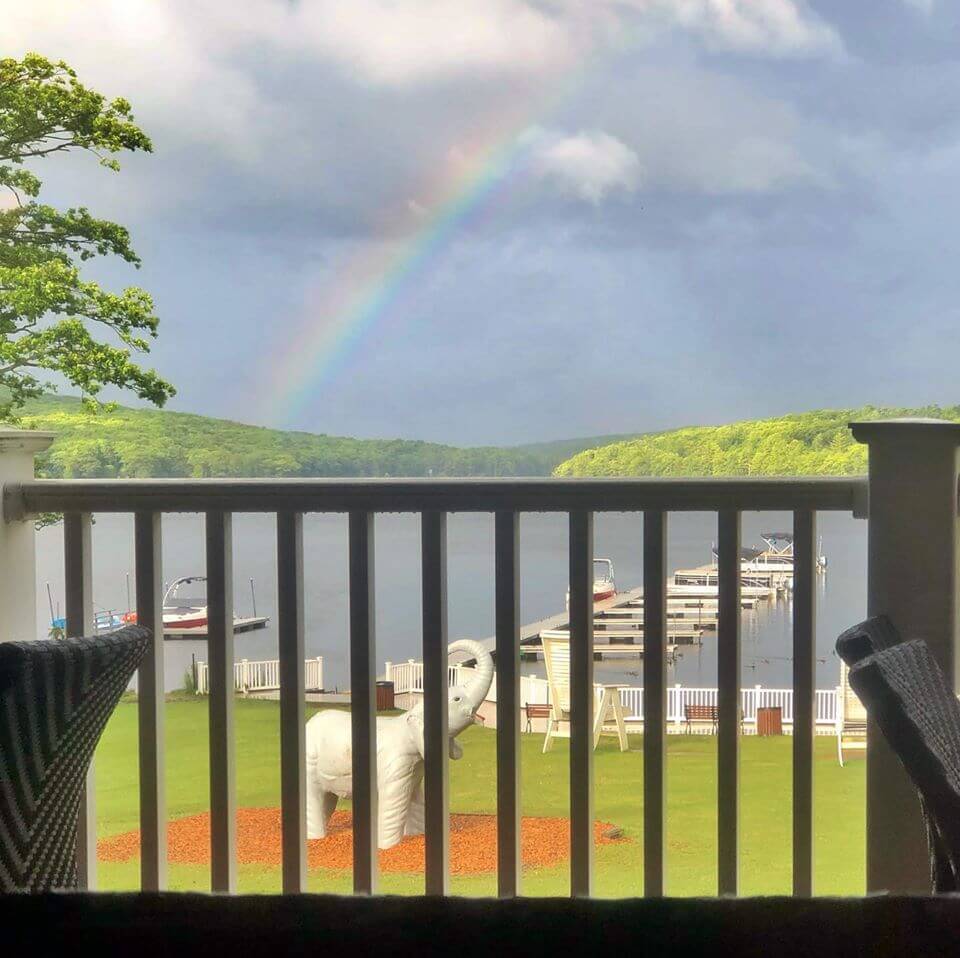 Rainbow at the lake