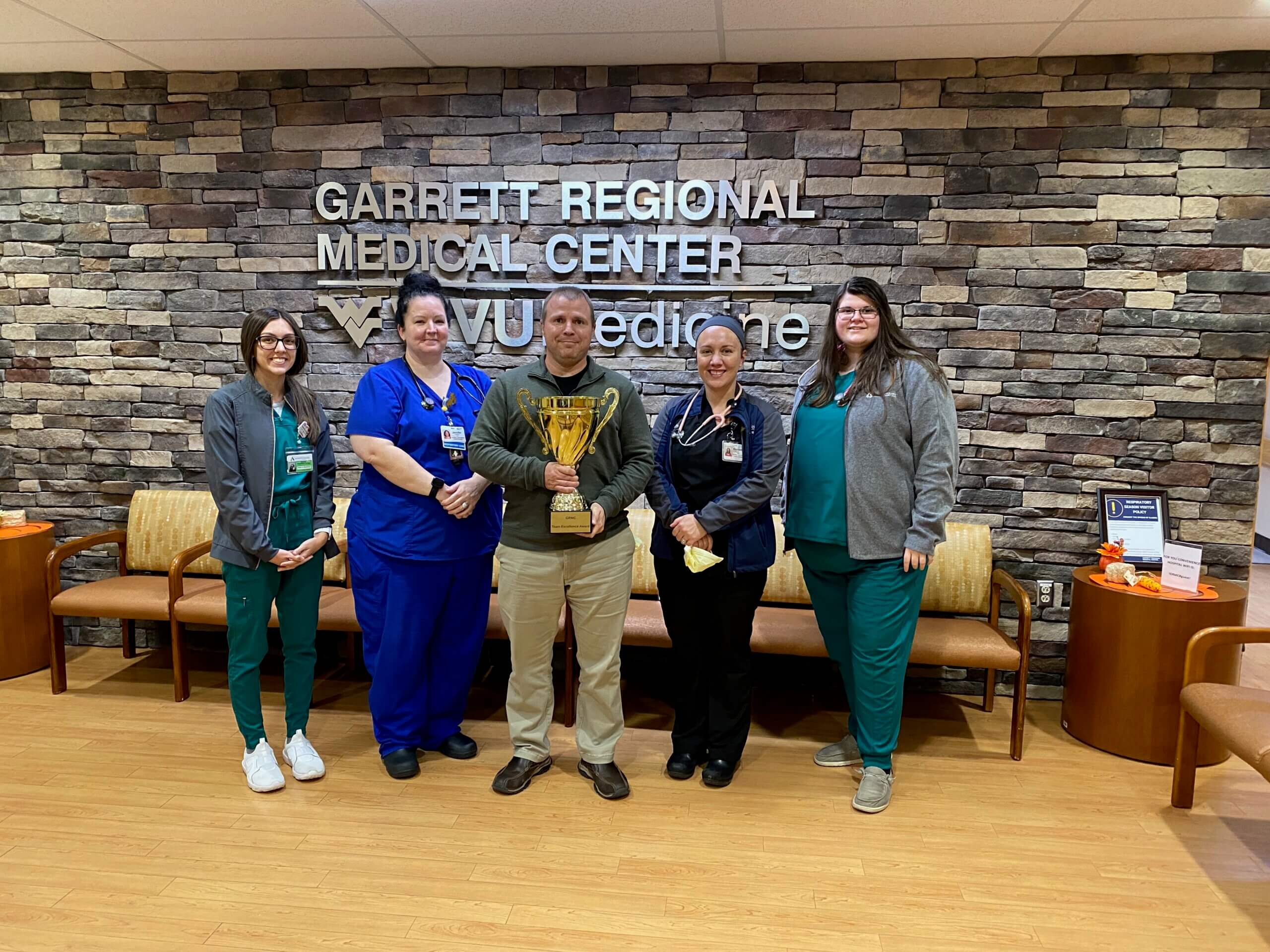 GRMC Cardiopulmonary Department Receives Team Excellence Award for Fourth Quarter