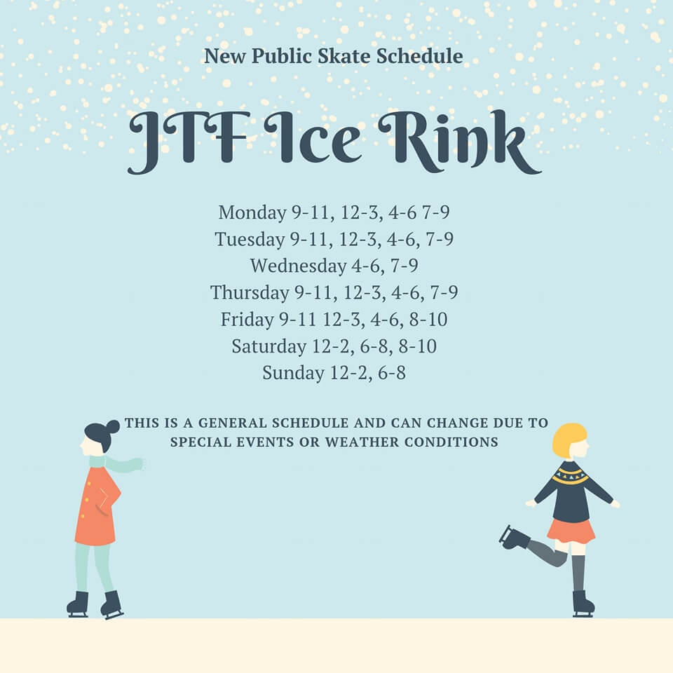 JTF Ice Rink Public Skate Schedule Deep Creek Times