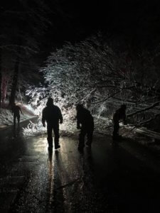 Kitzmiller Fire Dept Clearing Trees Dec 16 2019