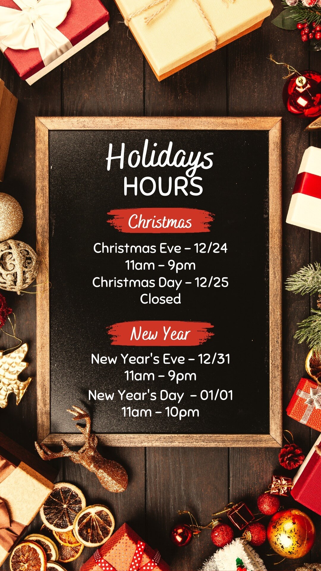 Mountain State Brewing DCL Holiday Schedule