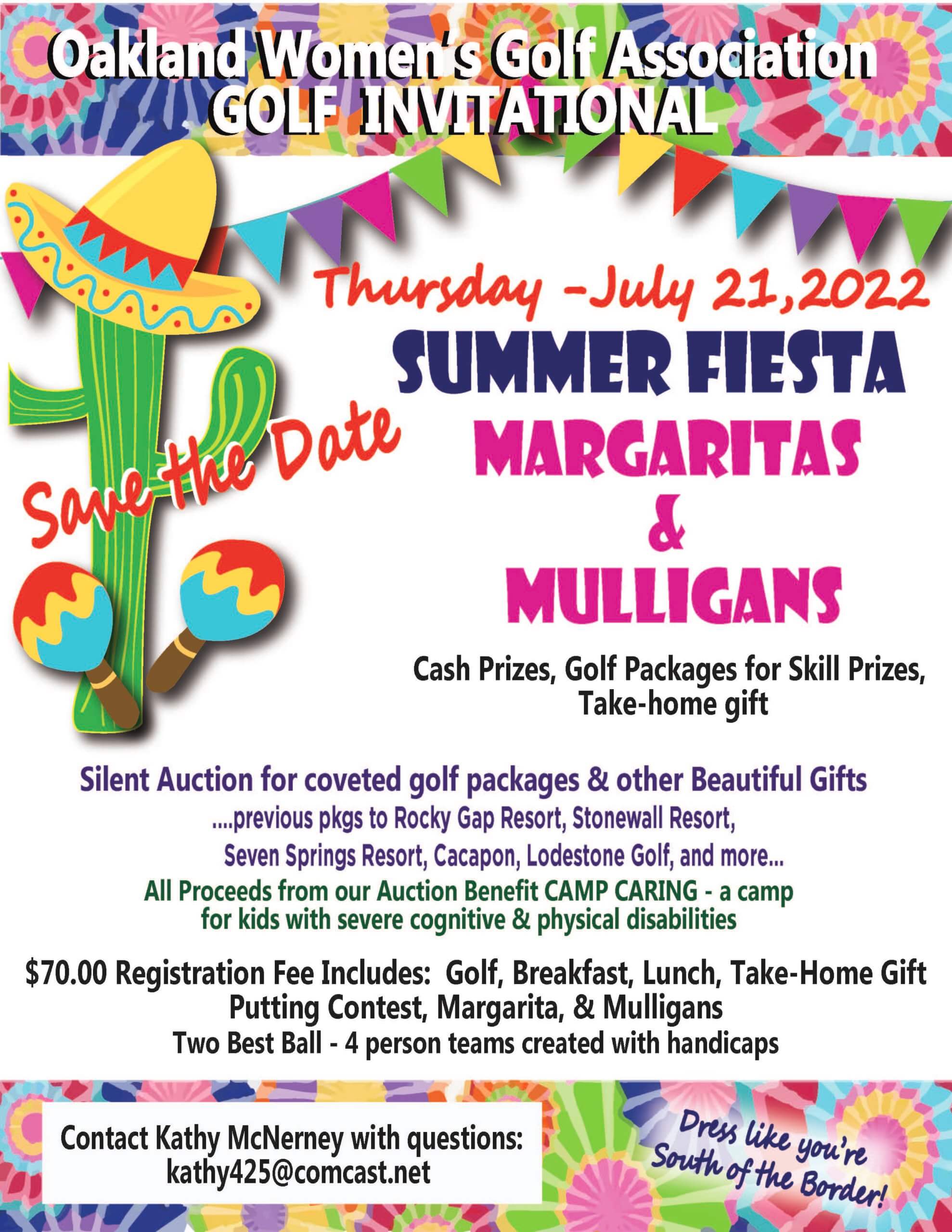 OWGA Charity Ladies Invitational: “Summer Fiesta, Margaritas, & Mulligans”