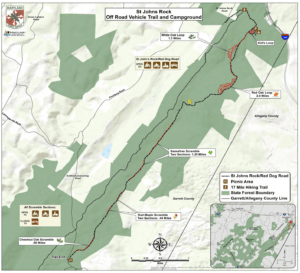 St. John's Rock ORV Trail Map