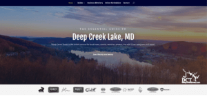 DCT New Site Screenshot at Deep Creek Lake, MD